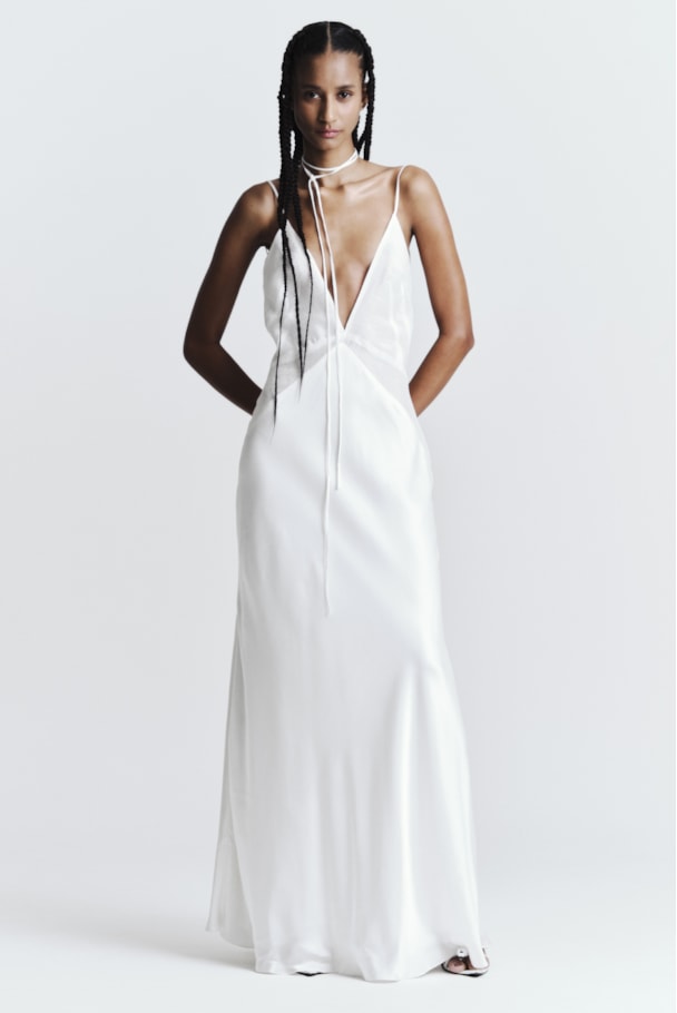 VESTIDO SLIP ORGANZA - OFF WHITE