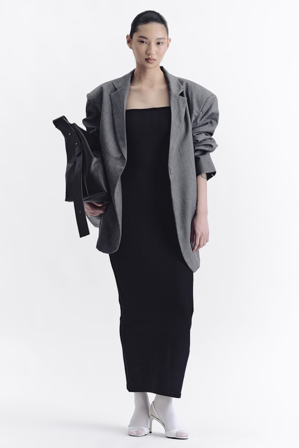 VESTIDO TRICOT TUBULAR - PRETO