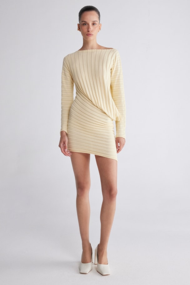 VESTIDO TRICOT WEFT - MANTEIGA