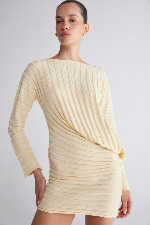 VESTIDO TRICOT WEFT - MANTEIGA