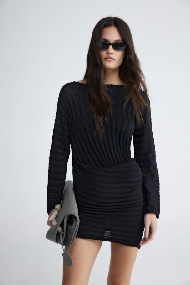VESTIDO TRICOT WEFT - PRETO