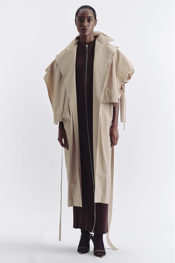 VESTIDO TRICOT ZIPER - MARROM