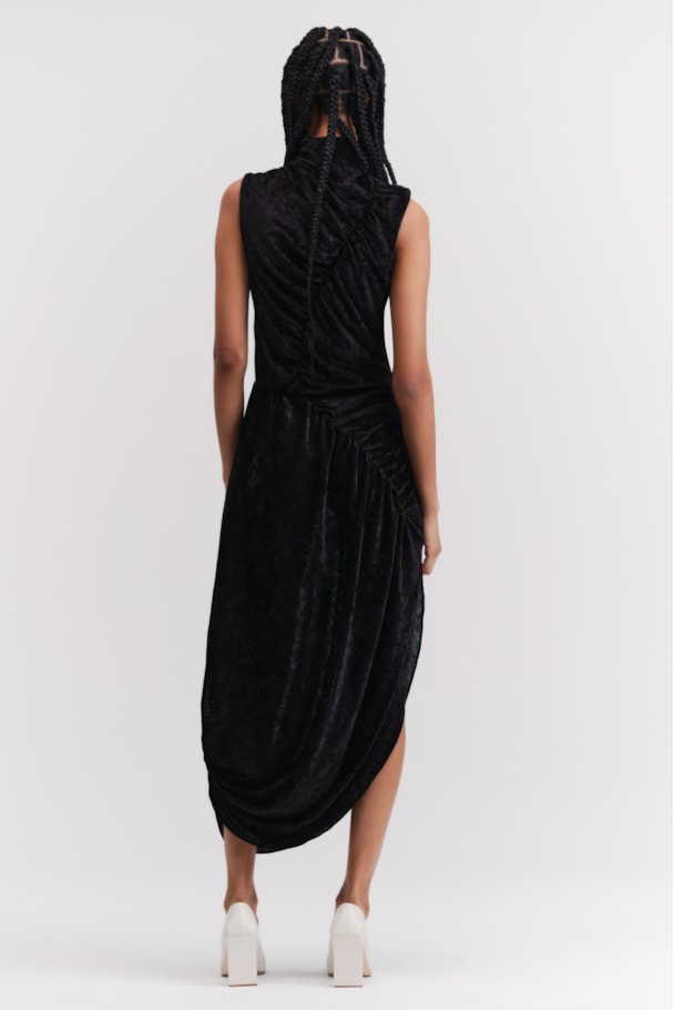 VESTIDO VELOUR - PRETO